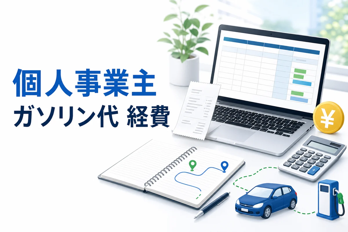 個人事業主のガソリン代は経費にできる？按分・走行記録・勘定科目の考え方